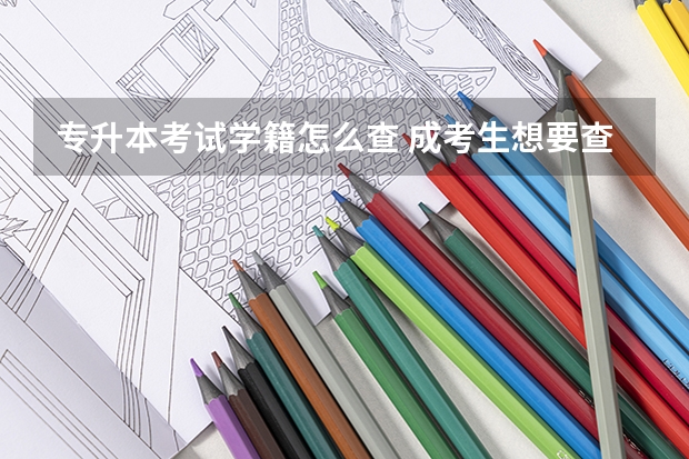 专升本考试学籍怎么查 成考生想要查询自己的学籍，要怎么查？