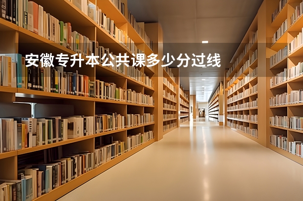 安徽专升本公共课多少分过线