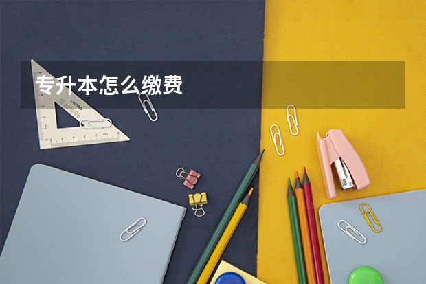 专升本怎么缴费