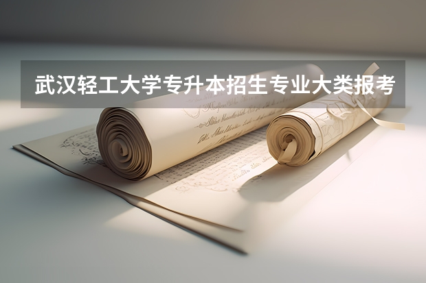 武汉轻工大学专升本招生专业大类报考占比表（专升本招生专业）