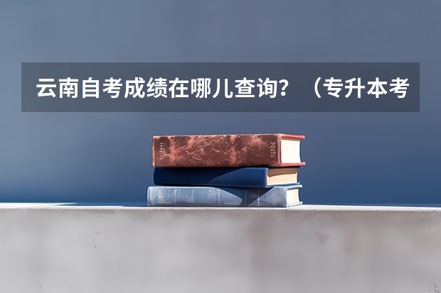 云南自考成绩在哪儿查询？（专升本考试成绩查询？）