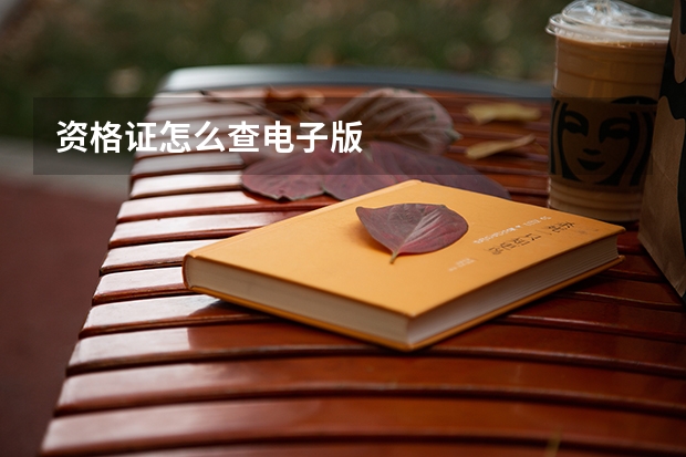 资格证怎么查电子版
