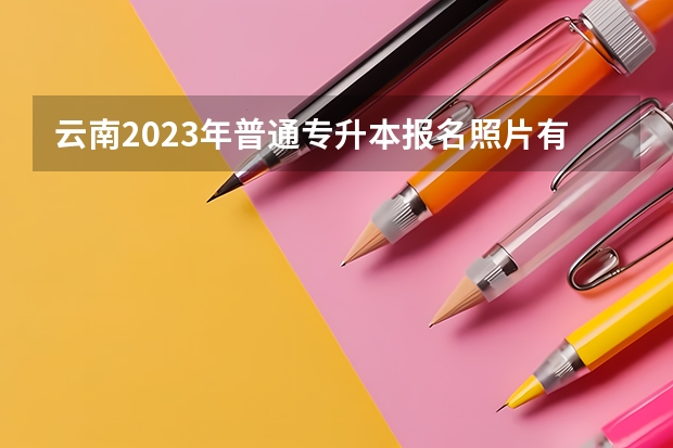 云南2023年普通专升本报名照片有什么要求？