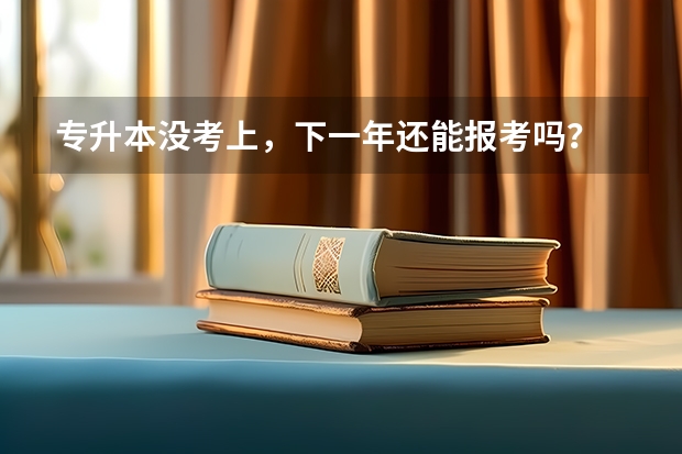 专升本没考上，下一年还能报考吗？