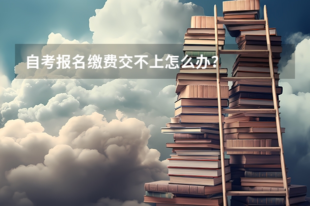 自考报名缴费交不上怎么办？