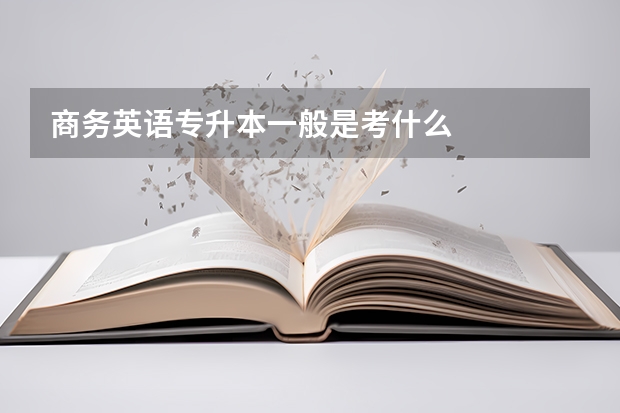商务英语专升本一般是考什么