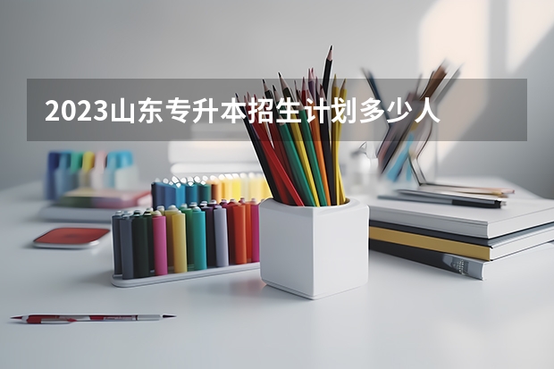 2023山东专升本招生计划多少人
