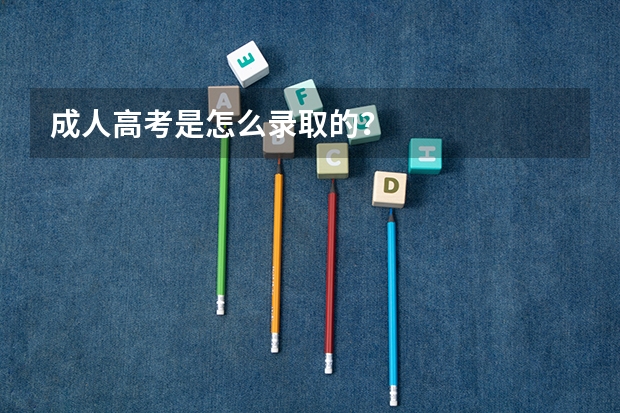 成人高考是怎么录取的？