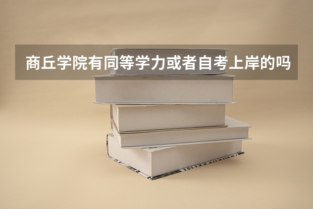 商丘学院有同等学力或者自考上岸的吗？