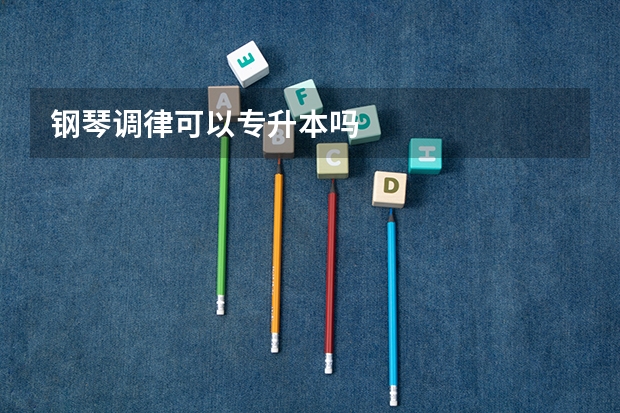 钢琴调律可以专升本吗