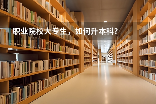 职业院校大专生，如何升本科？