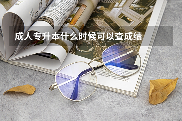 成人专升本什么时候可以查成绩