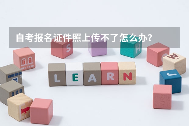自考报名证件照上传不了怎么办？