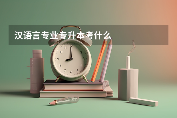汉语言专业专升本考什么