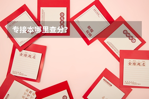 专接本哪里查分？